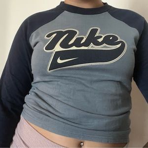 Black & Blue vintage Nike Shirt - Bleu & noir vintage T-Shirt 35$